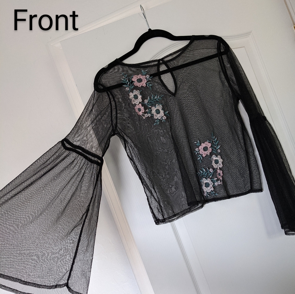 Sheer black top